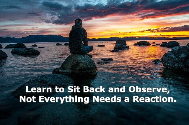 learn to sit back and observe